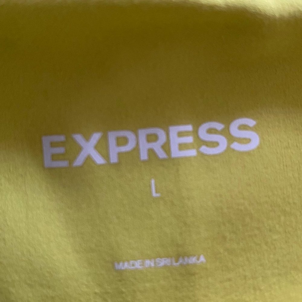 NWOT! Express Chartreuse Bike Shorts - Picture 5 of 7